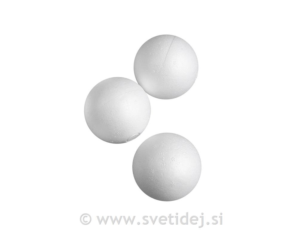 Stiropor kroglice, 6 cm, set 5