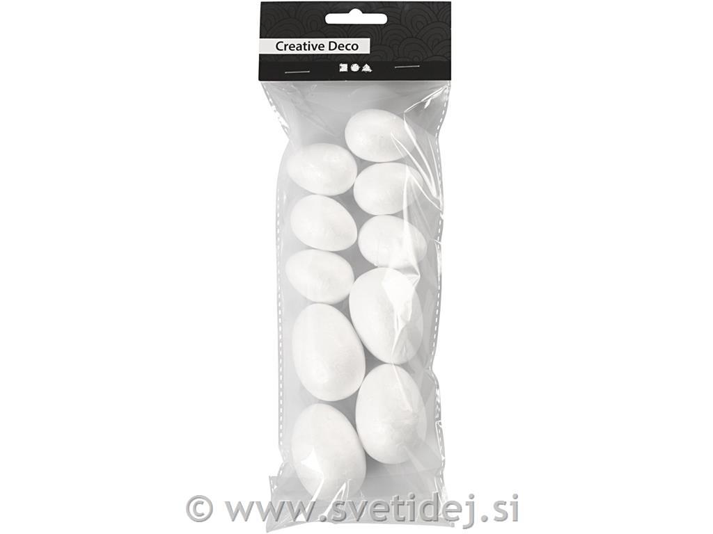 Jajca iz stiropora 35+48 mm, set 10