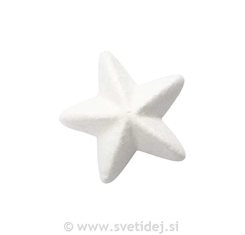 Zvezda iz stiropora 6,5 cm, set 5