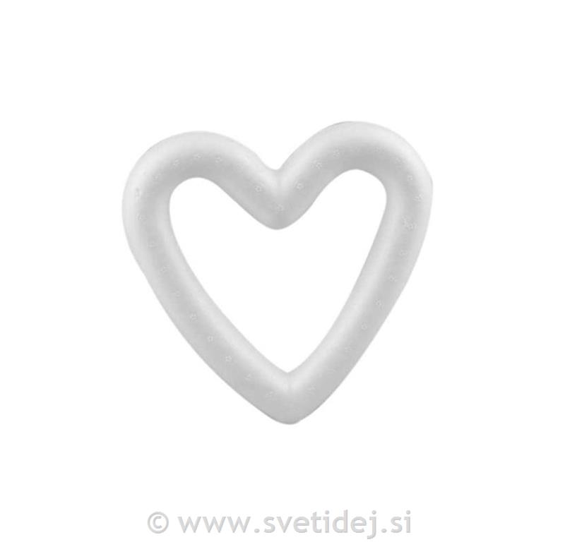 Stiropor srce, 13,5 cm