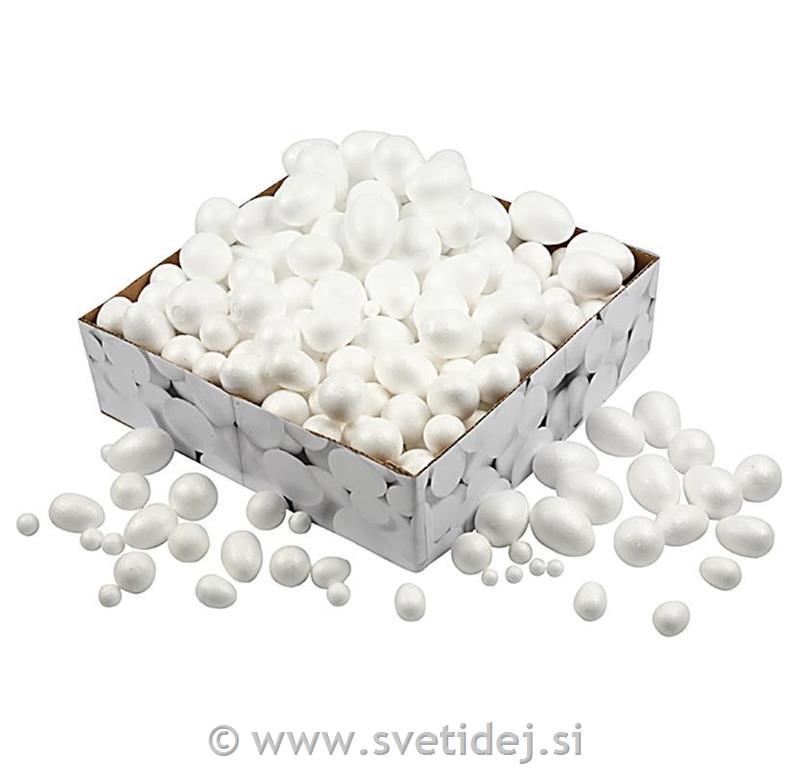 Veliki set stiropor krogel in jajc, set