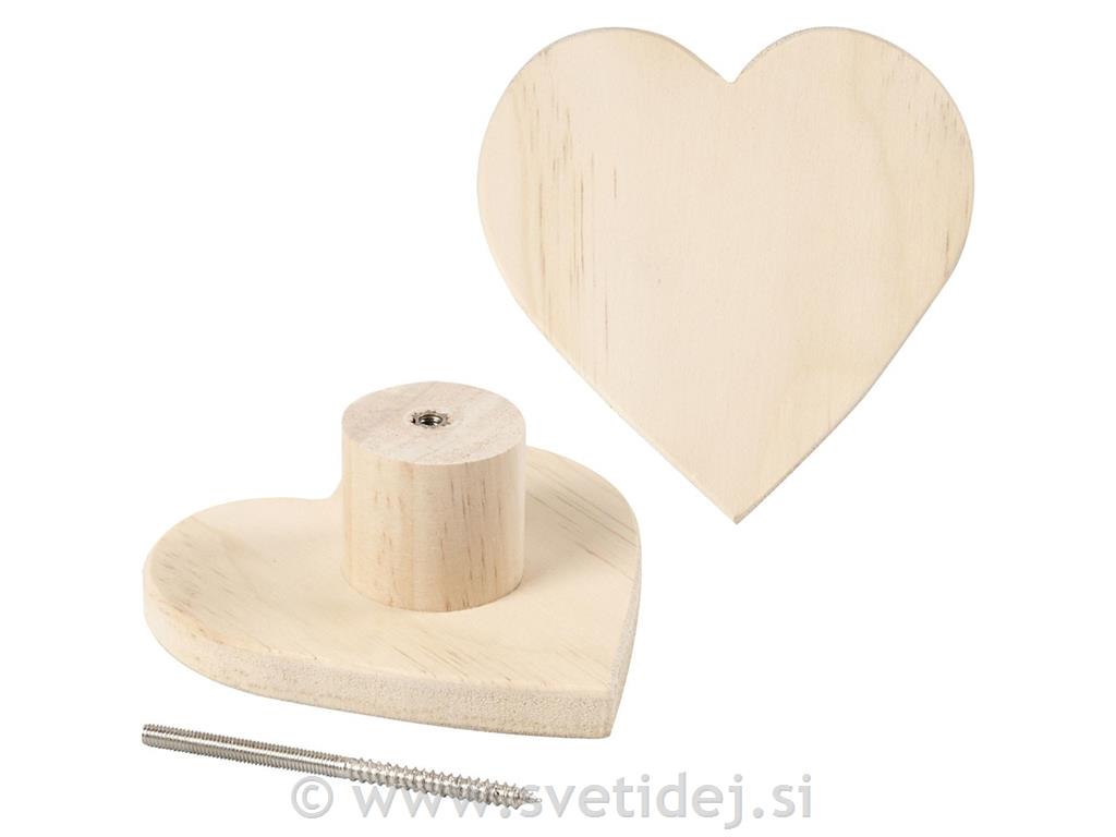 Leseno stojalo srce 11 cm