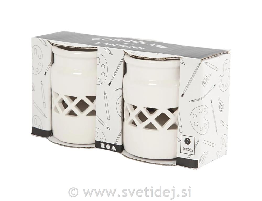 Svečnik lanterna 6,2cm, set 2