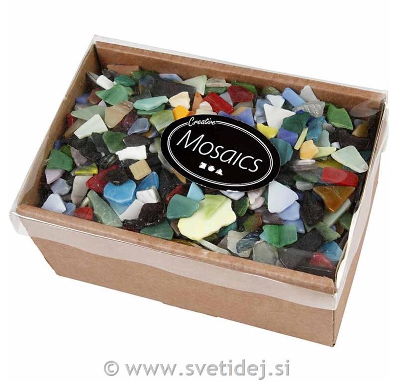Mozaik stekleni koščki 8-20 mm, 2 kg