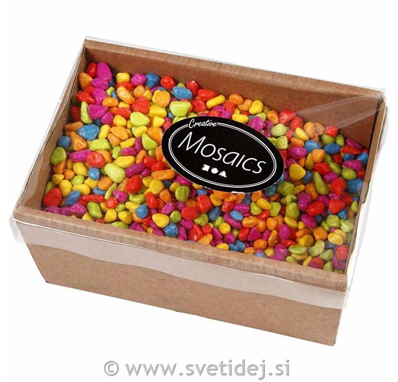 Mozaik barvni kamni 8-10 mm, 2 kg
