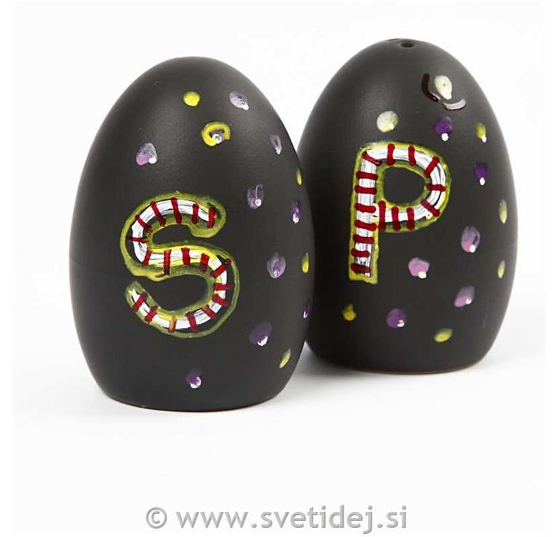 Posodici za sol in poper črni 7 cm,set 6