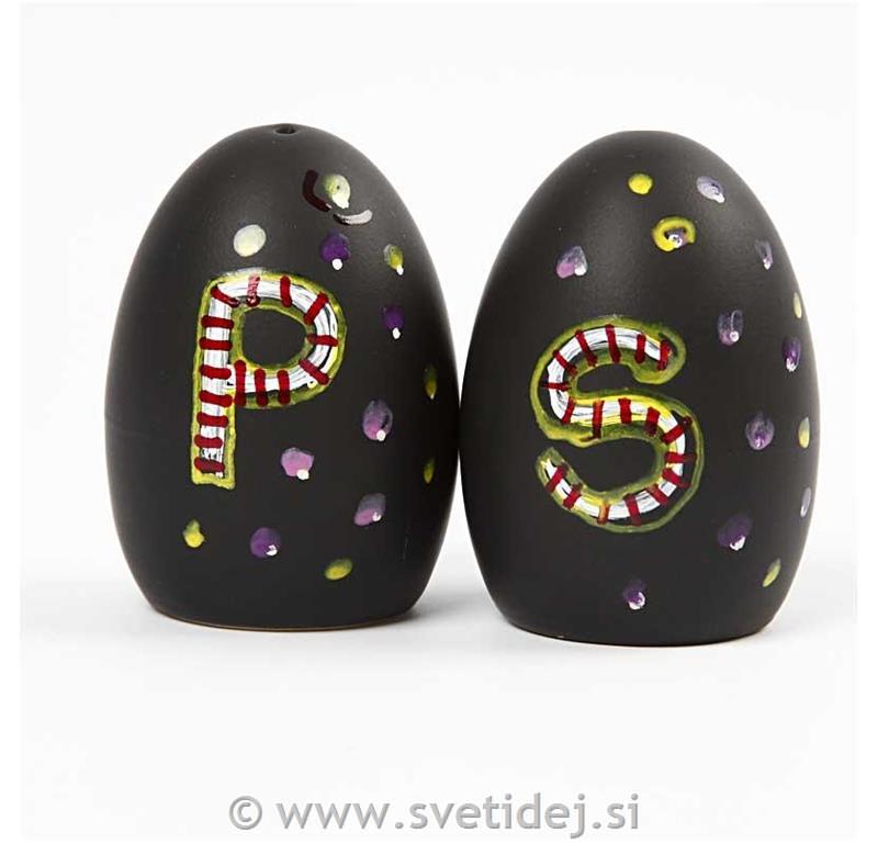 Posodici za sol in poper črni 7 cm,set 6