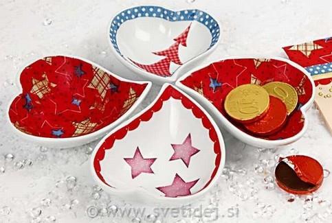 Posodica srček 8 cm, set 12