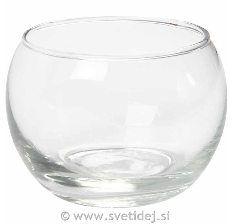 Stekleni svečnik 8 cm, set 12
