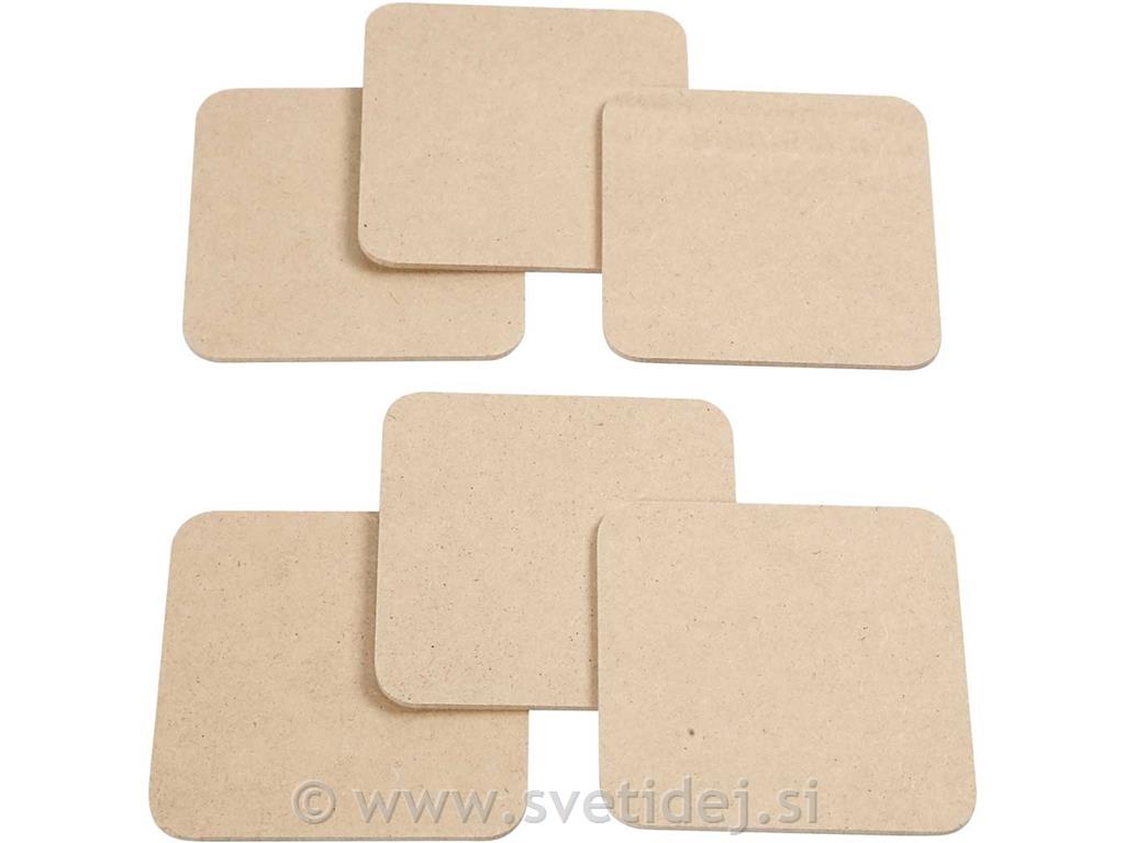 Lesene ploščice 10x10 cm, set 6