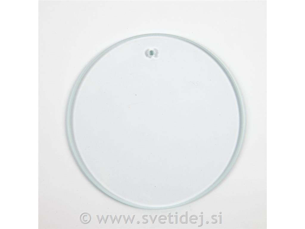 Steklen obesek okrogel, 7 cm, set 10