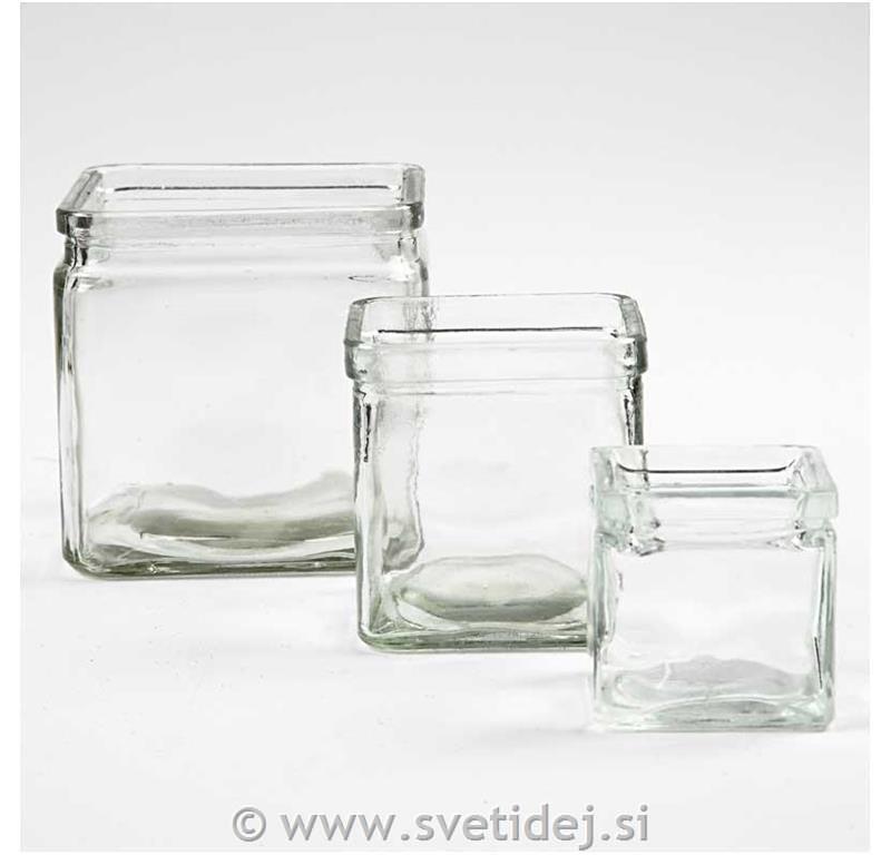 Svečnik 5,5x5,5 cm, višina 5 cm, set 12