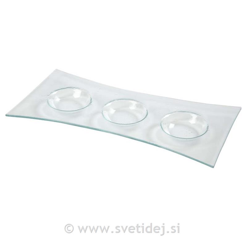 Stojalo za svečke 28x13,5 cm, set 6
