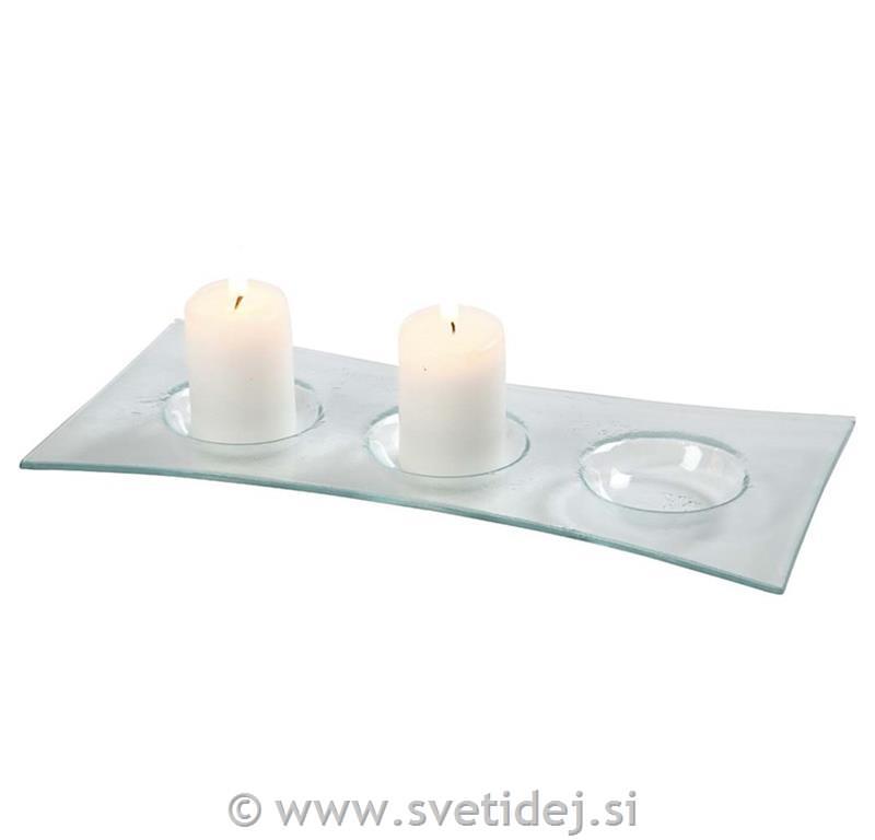 Stojalo za svečke 28x13,5 cm, set 6