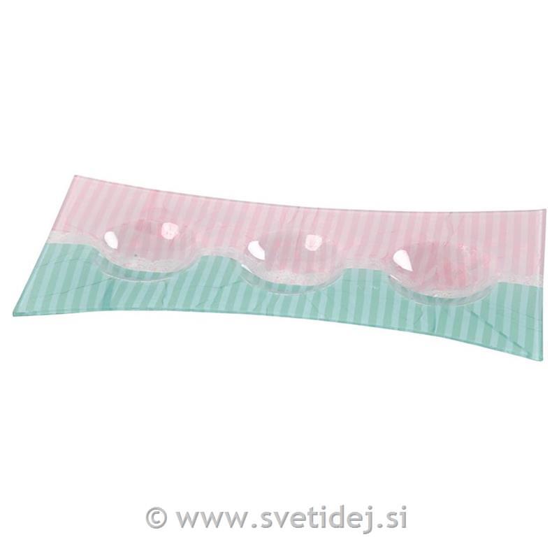 Stojalo za svečke 28x13,5 cm, set 6