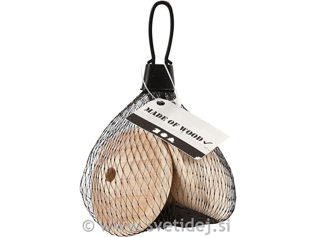 Leseni disk 63x42 mm, set 3