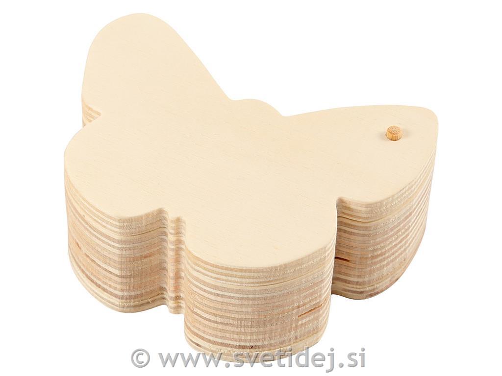 Lesena škatlica metulj 10x4 cm