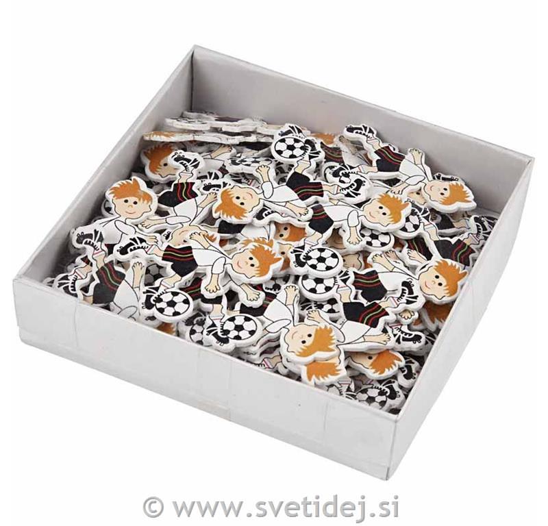 Leseni okraski nogometaši, set 75