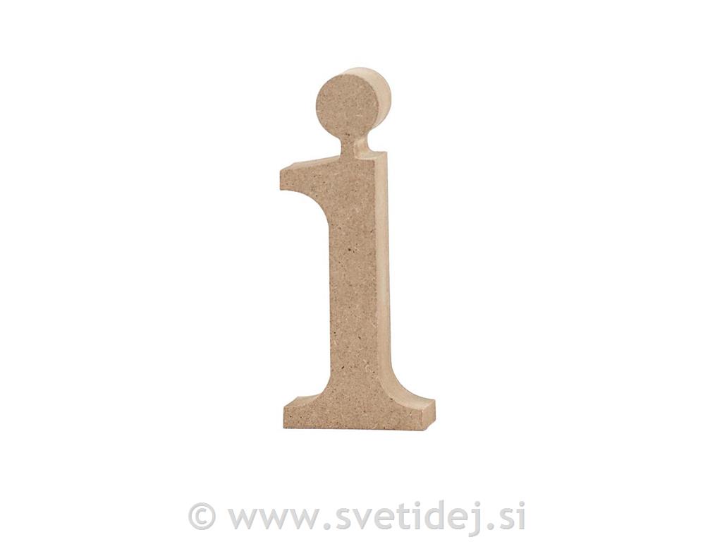 Lesena črka I, 10,5 cm