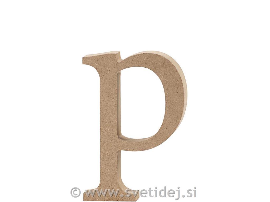 Lesena črka p, 12,8 cm