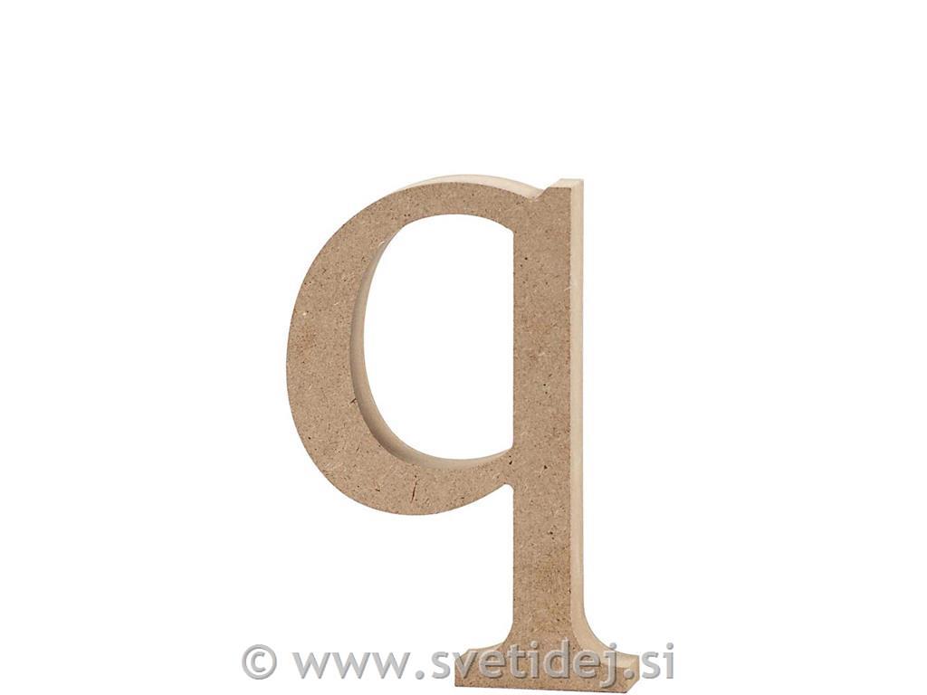 Lesena črka q, 12,2 cm