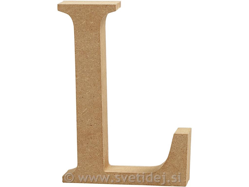 Lesena črka L, 13 cm