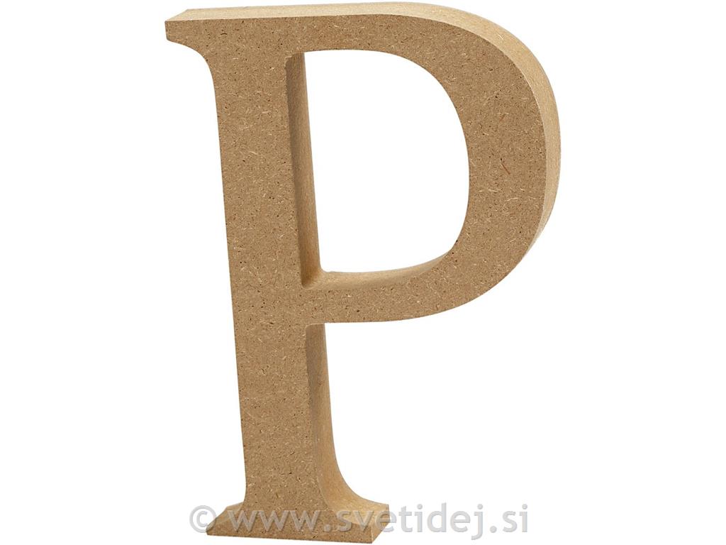 Lesena črka P, 13 cm
