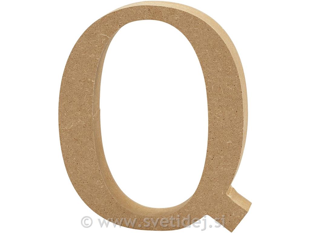 Lesena črka Q, 13 cm