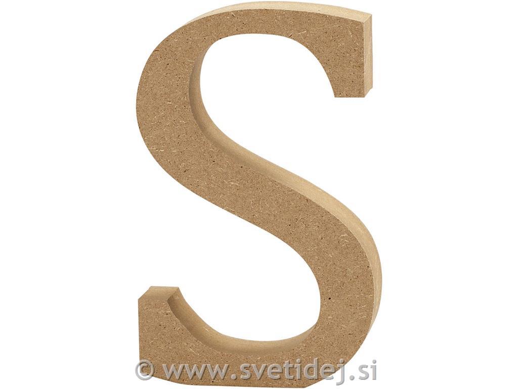 Lesena črka S, 13 cm