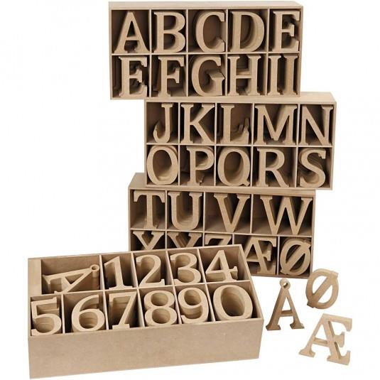 Lesene črke in številke 8 cm, set 246
