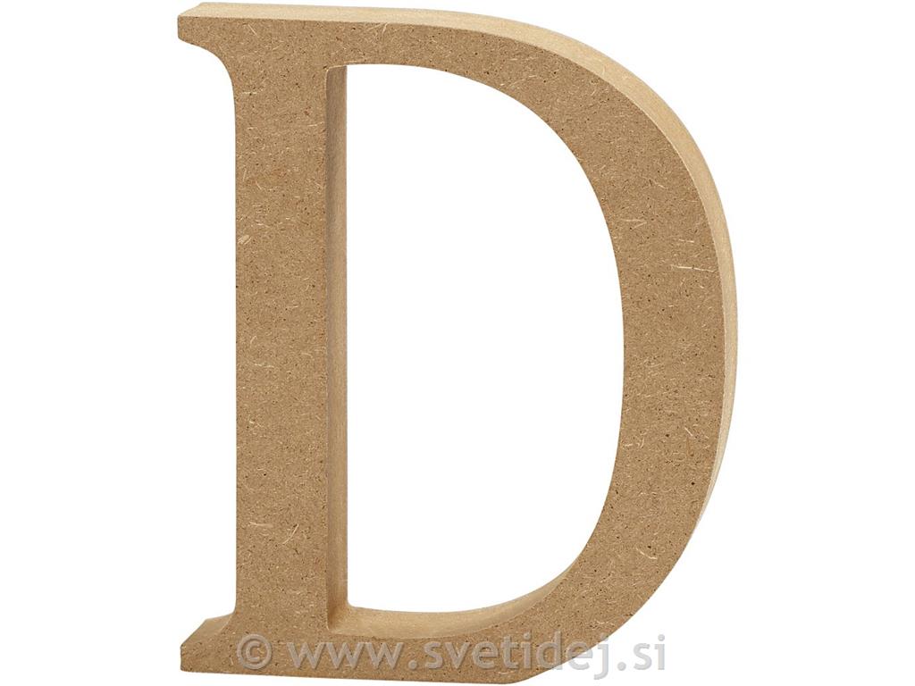 Lesena črka D, 8 cm