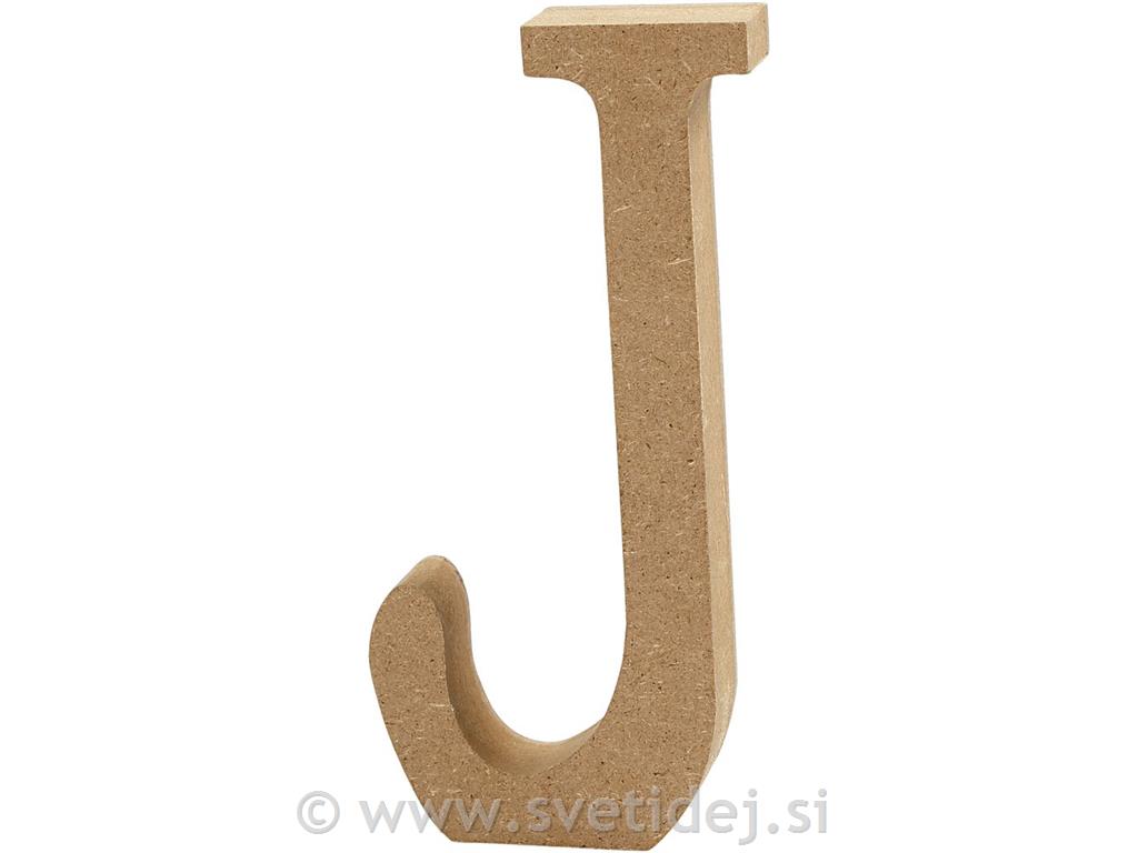 Lesena črka J, 8 cm