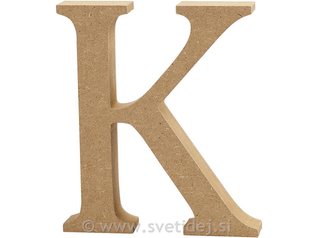 Lesena črka K, 8 cm