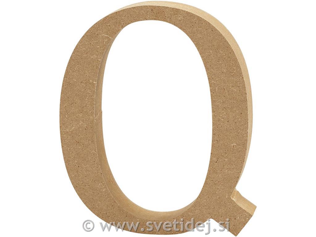 Lesena črka Q, 8 cm