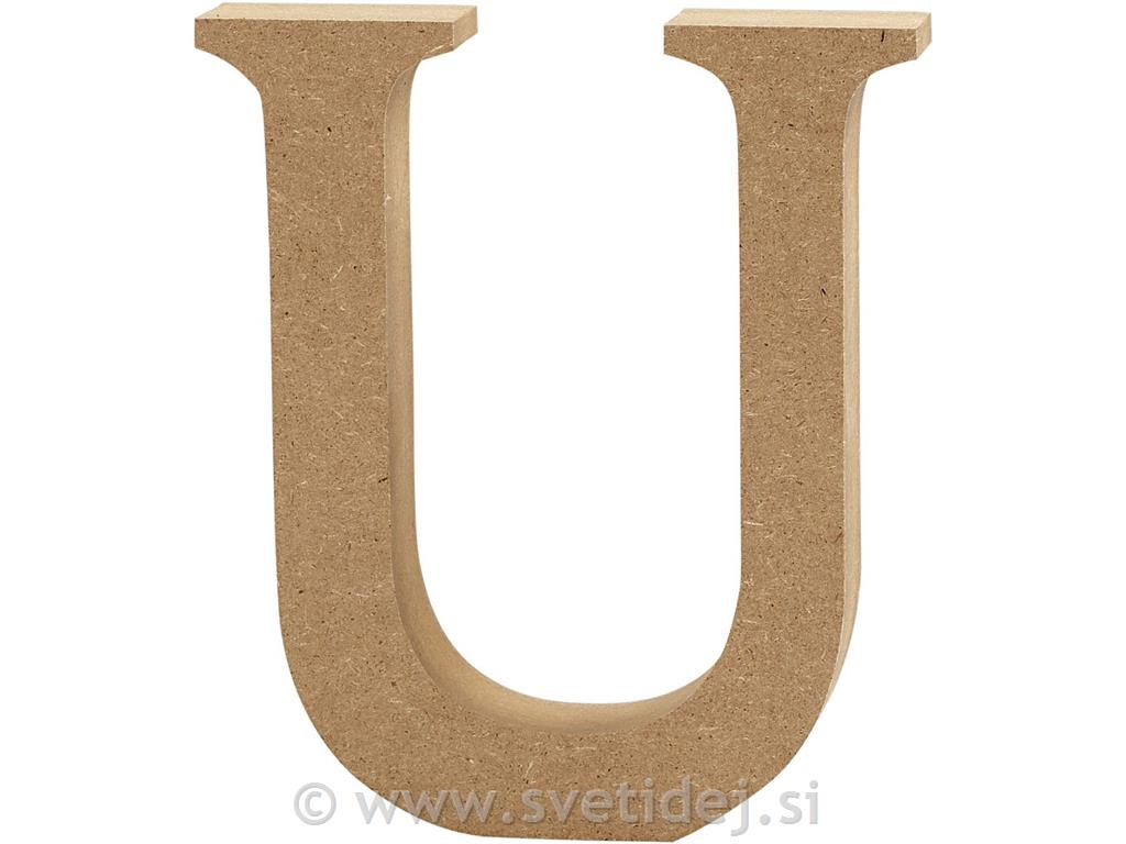 Lesena črka U, 8 cm