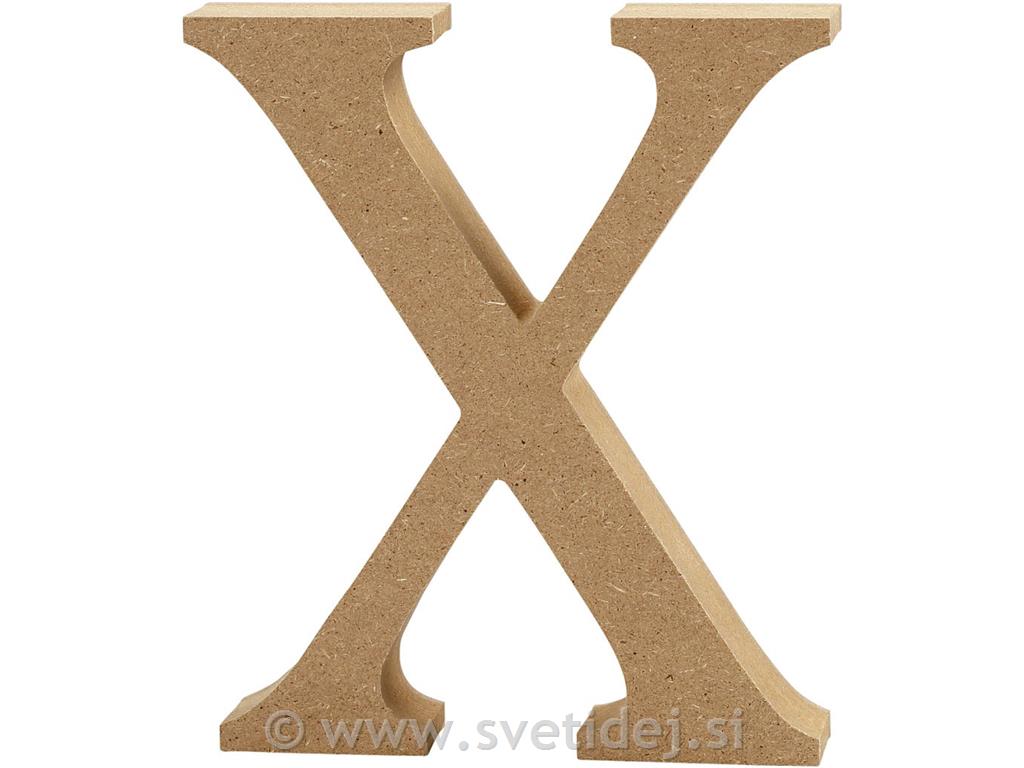 Lesena črka X, 8 cm