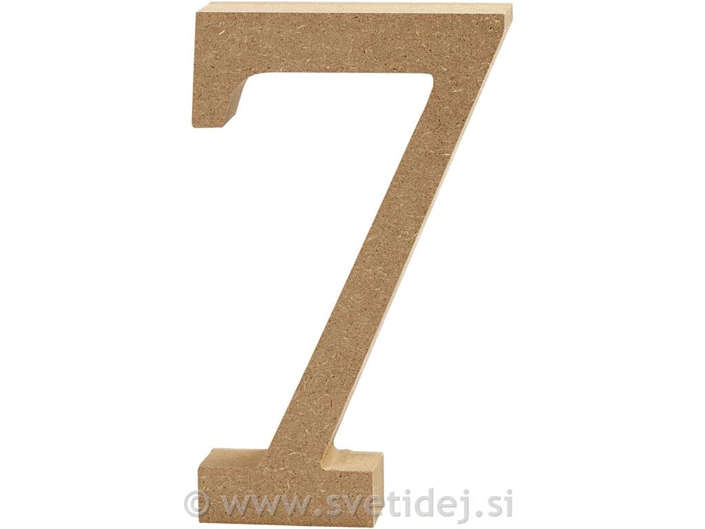 Lesena številka 7, 8 cm