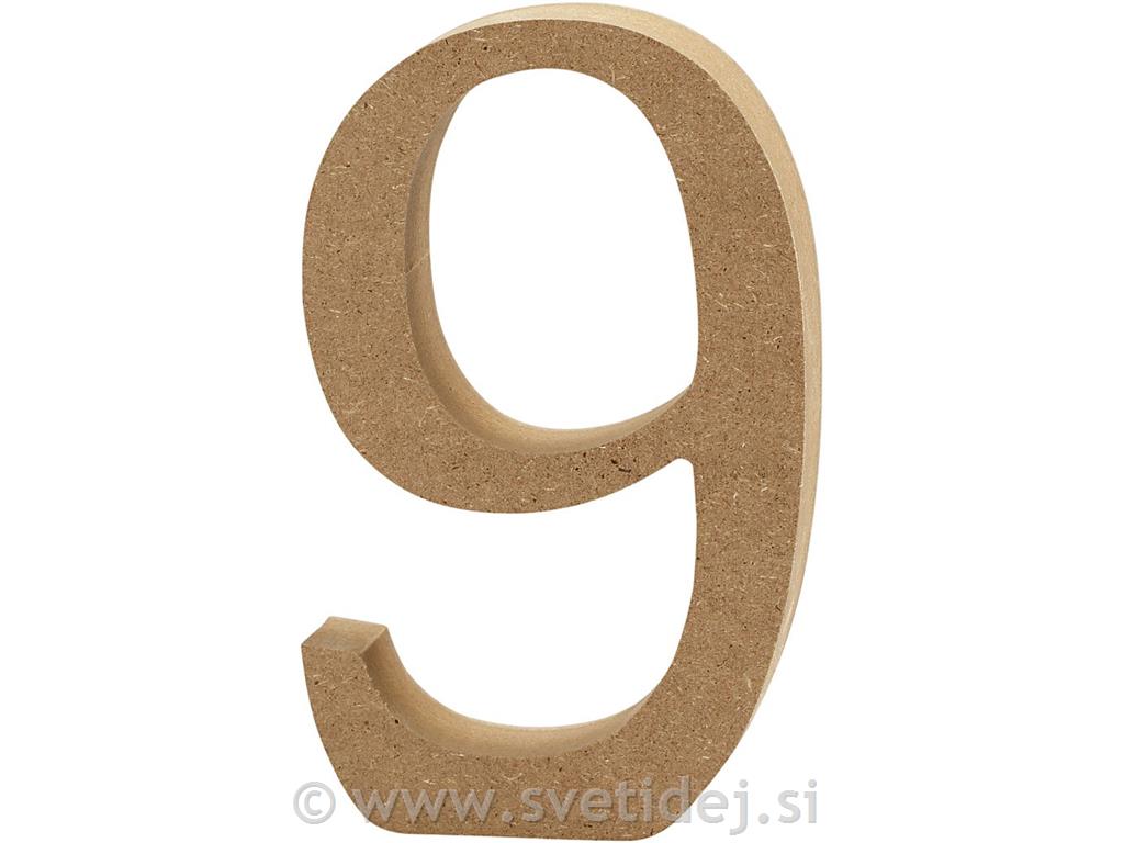 Lesena številka 9, 8 cm