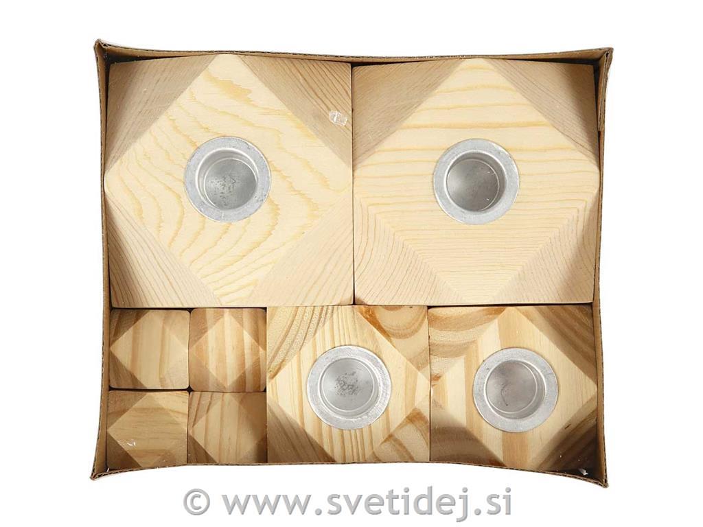 Stojalo za svečko 3,4x6,2 in 5x9 cm,set