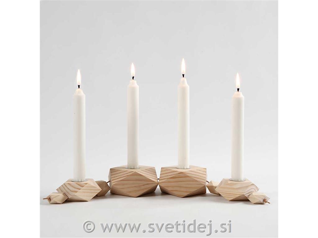 Stojalo za svečko 3,4x6,2 in 5x9 cm,set