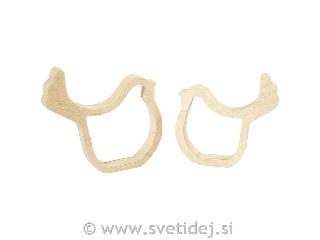 Leseni piščanci 13 cm, set 2