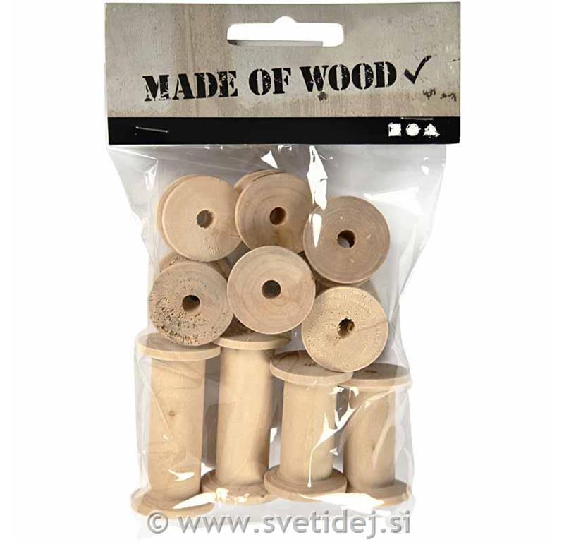 Lesene tuljave 2,5 cm, set 10