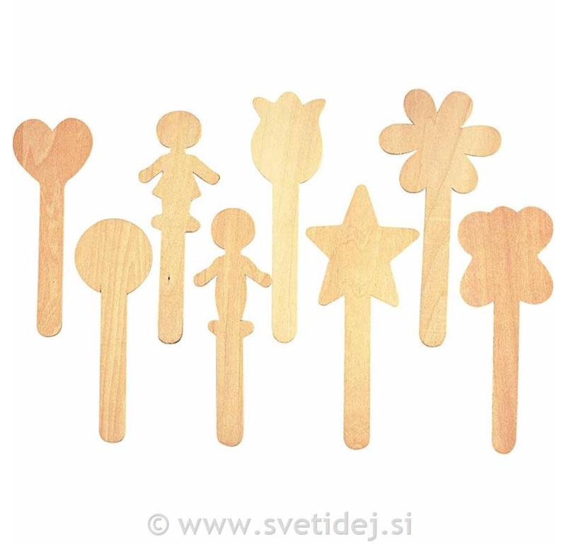 Lesene paličice za lizike 15 cm, set 25