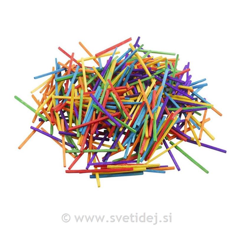 Barvne lesene paličice 5 cm, 500 g