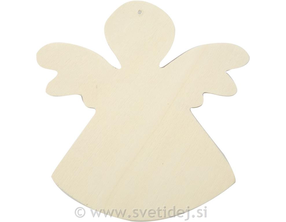 Leseni angel 12x11 cm, set 6