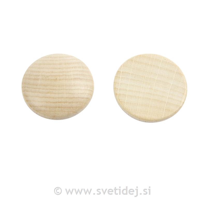 Leseni gumbi 30 mm, set 15