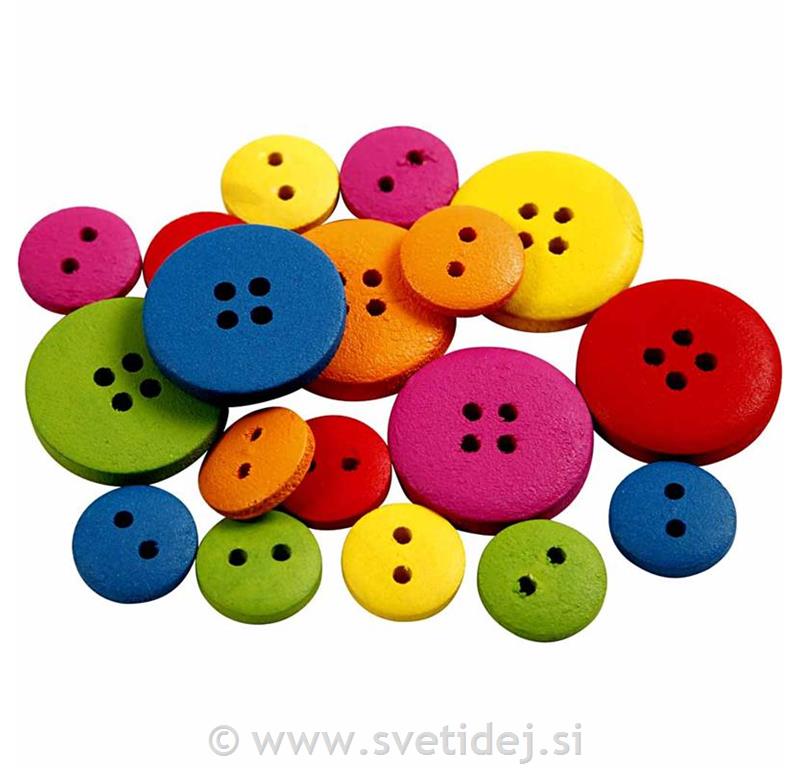 Leseni gumbi 12-20 mm, set 360