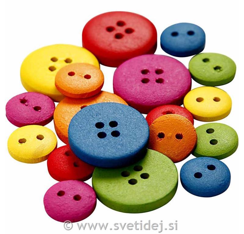 Leseni gumbi 12-20 mm, set 360