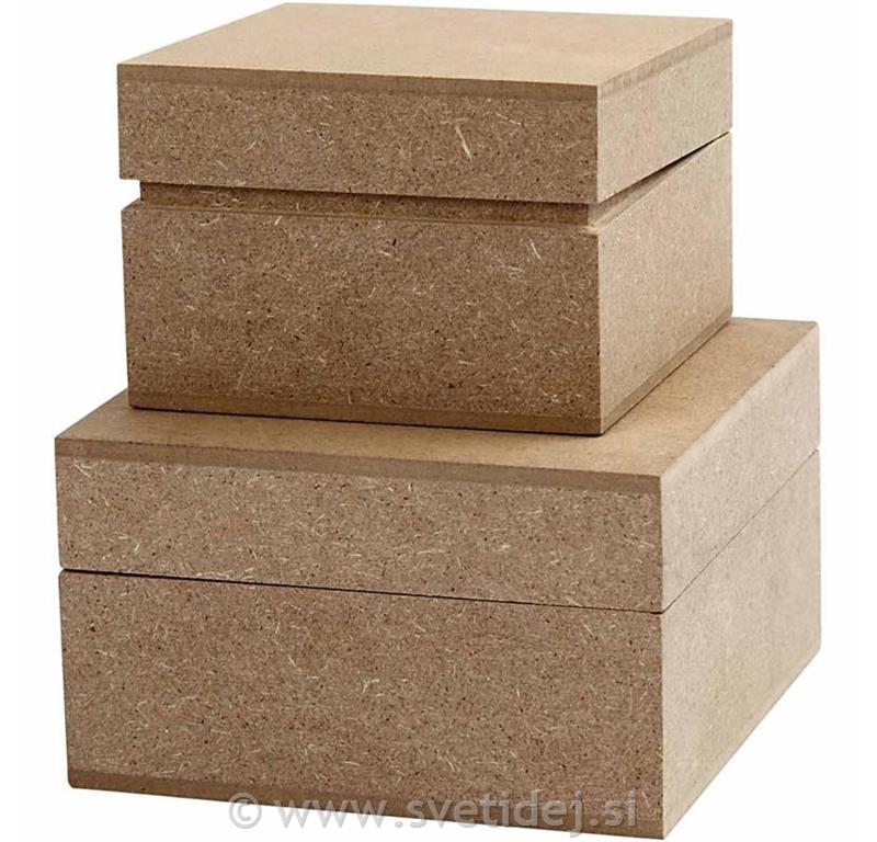 Škatlici iz MDF 7,5+9,5x5,5 cm, set 2
