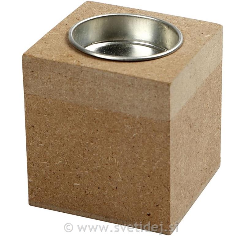 Svečnik MDF 6x6x6 cm